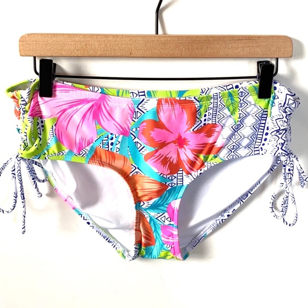 Beach house floral bikini bottom ONLY, Sz 10,‎ NWOT